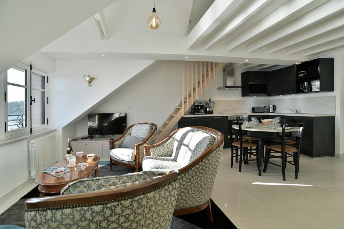 Lostra 2 - Appartement Avec Mezzanine, Front De Mer A Cancale Sur Le Port De La Houle Buitenkant foto